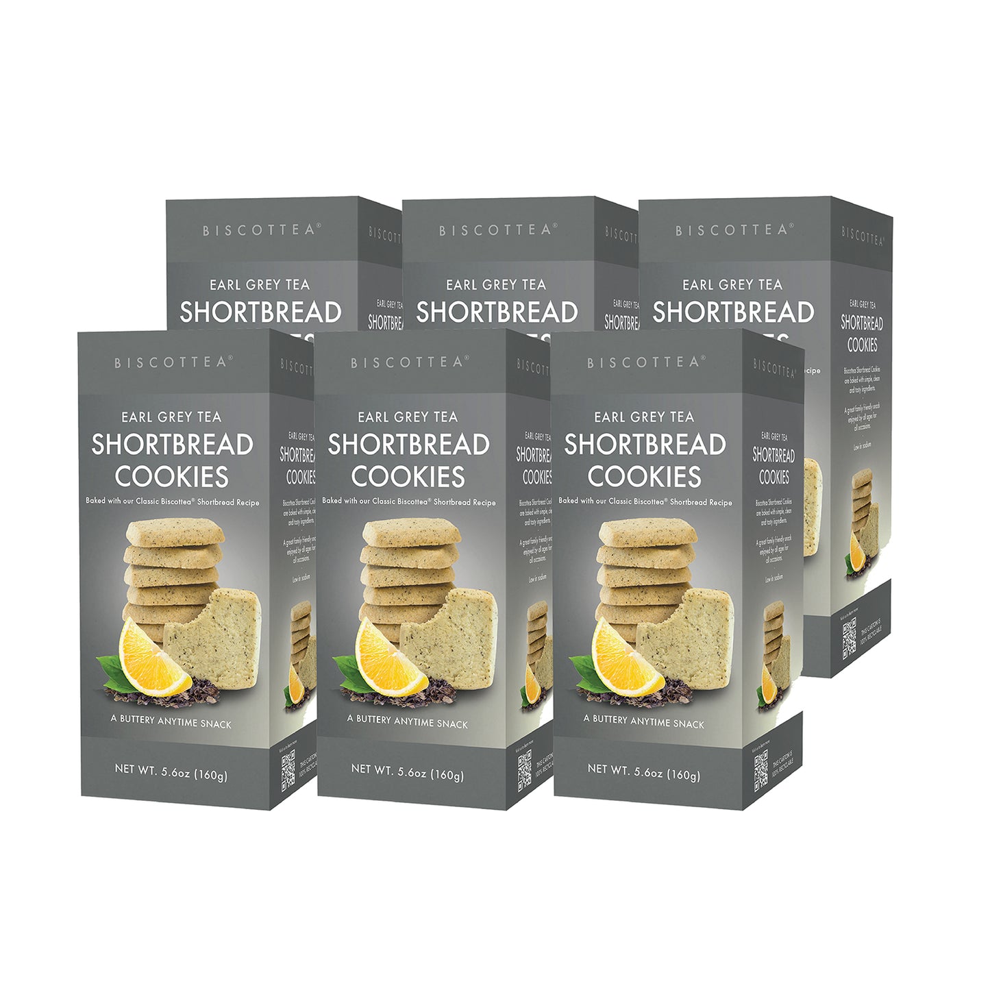 Earl Grey Tea Shortbread Cookies - Retail Box - 6ct