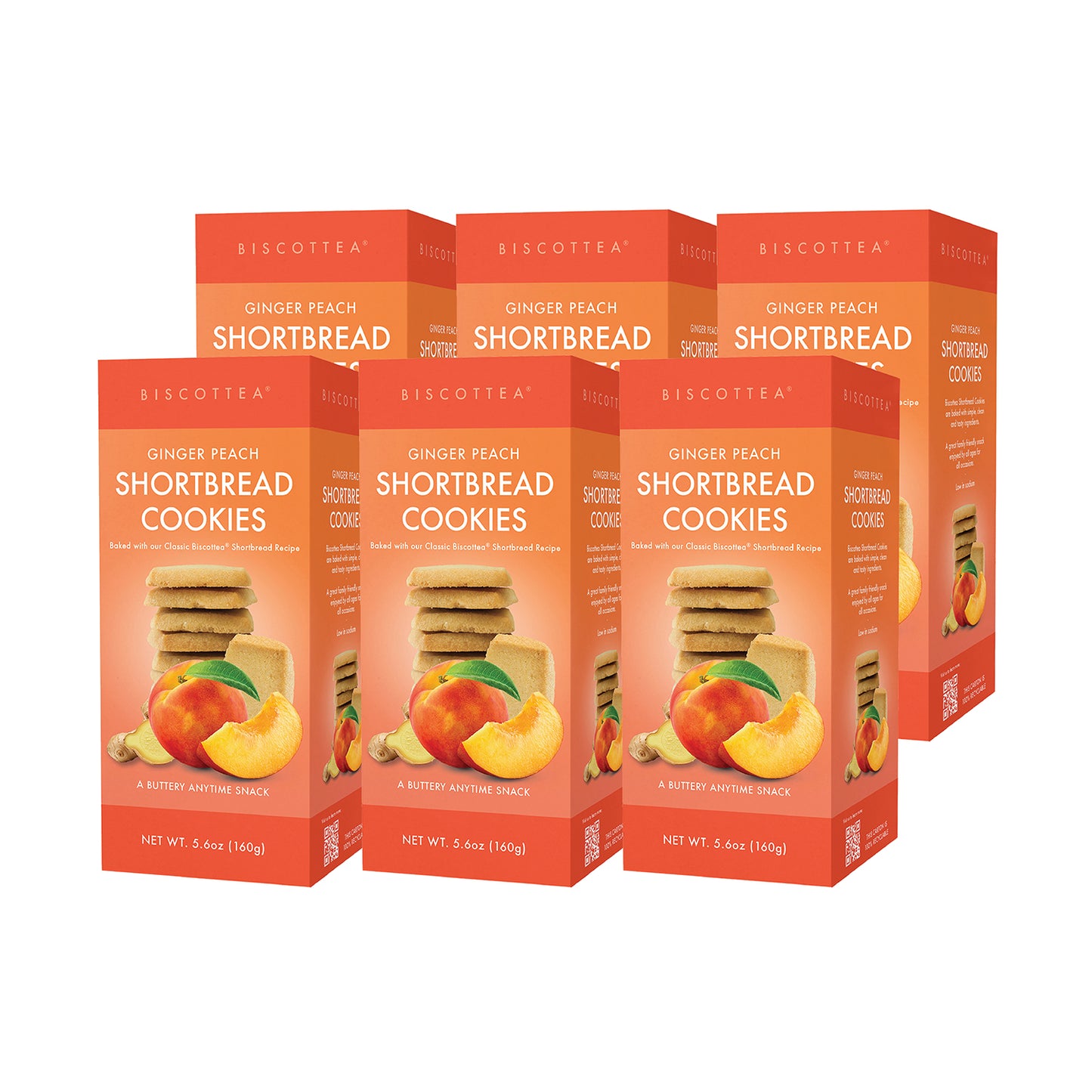 Ginger Peach Shortbread