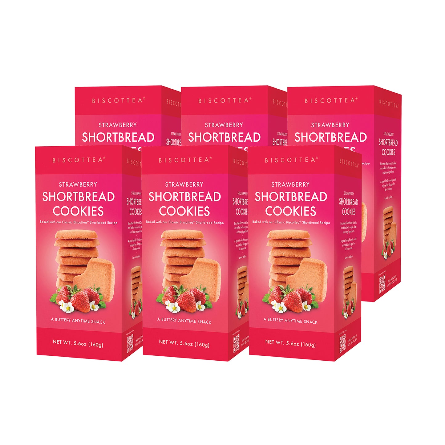 Strawberry Shortbread Cookies - Retail Box 6ct