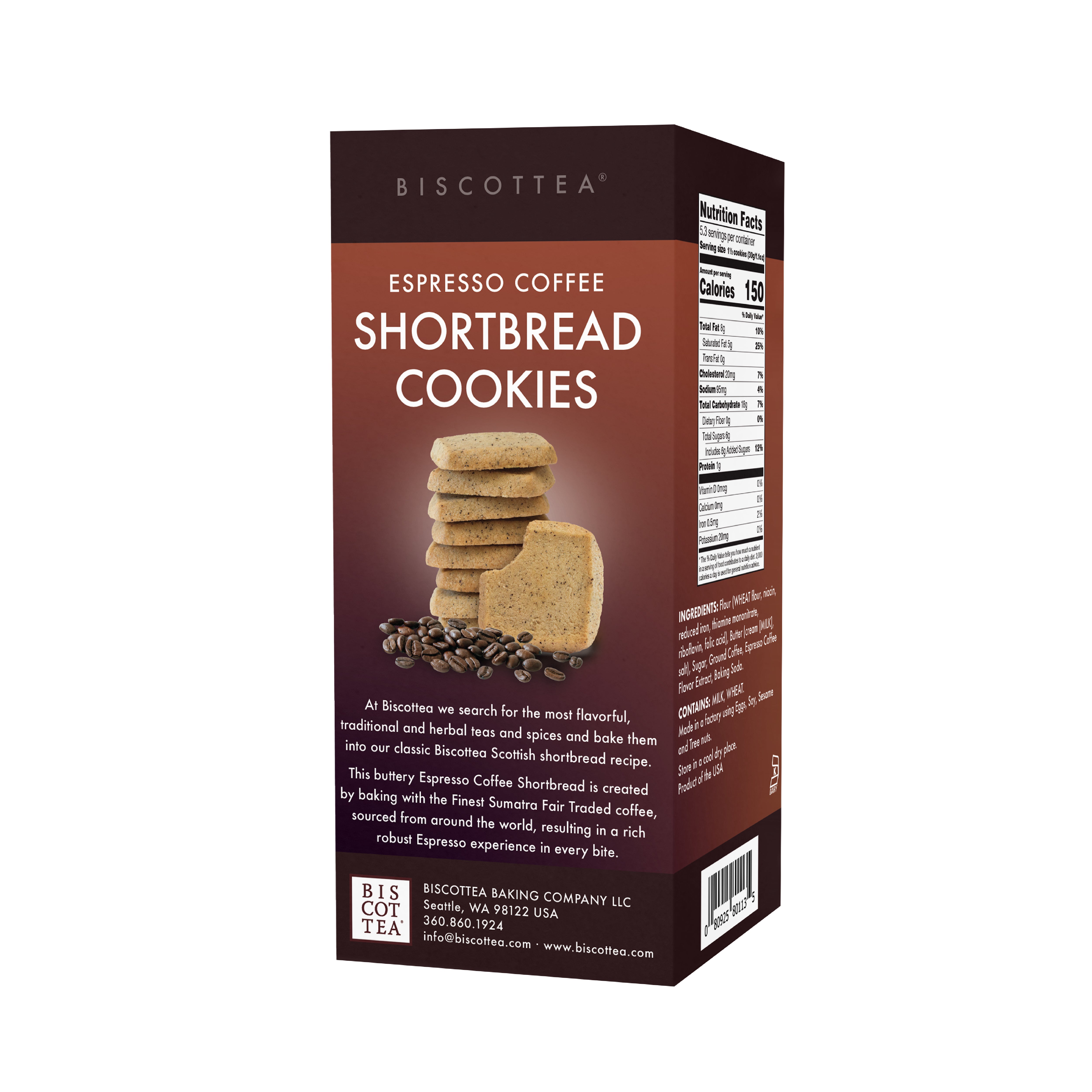 Espresso Coffee Shortbread - Retail Box 6ct – BiscotteaBaking