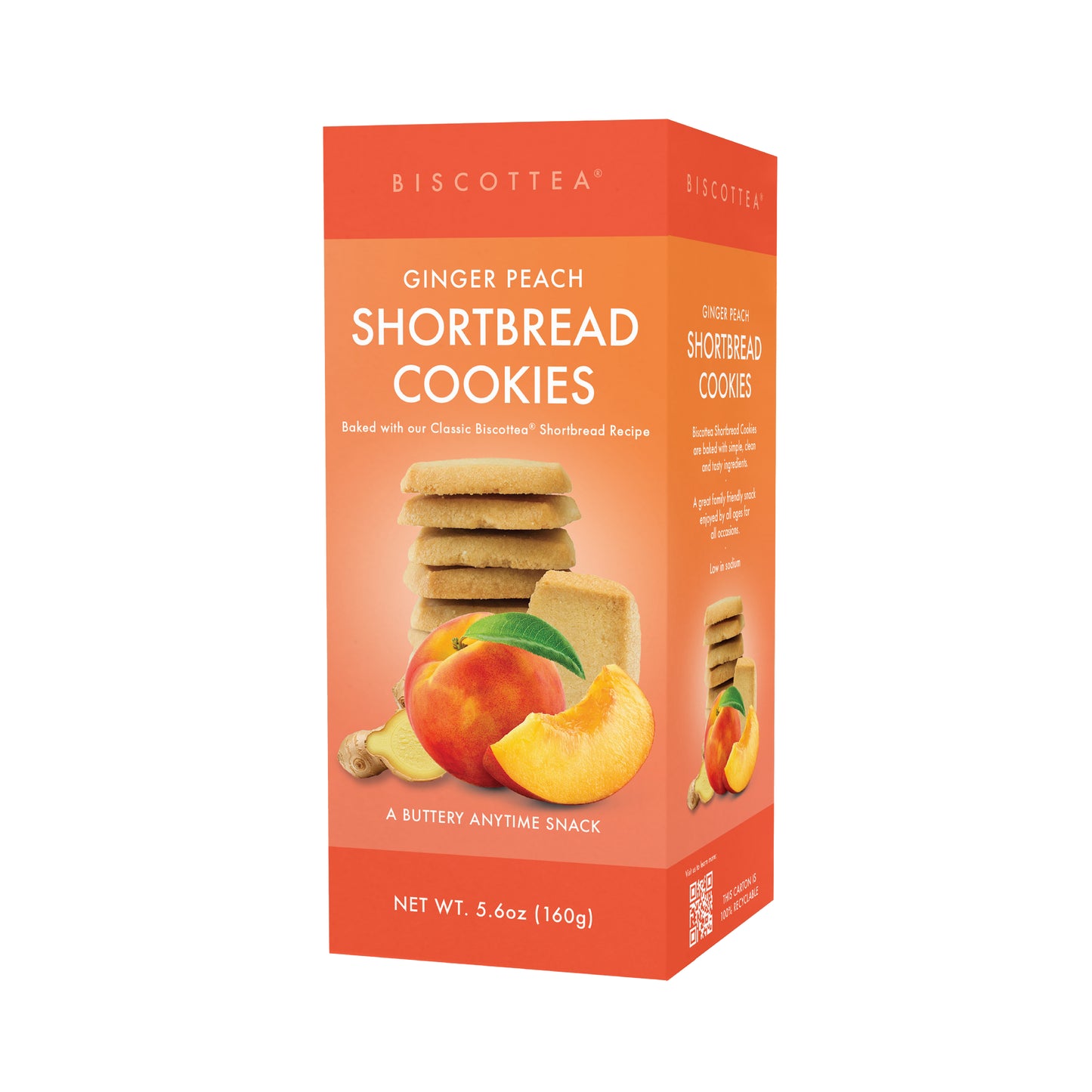 Ginger Peach Shortbread