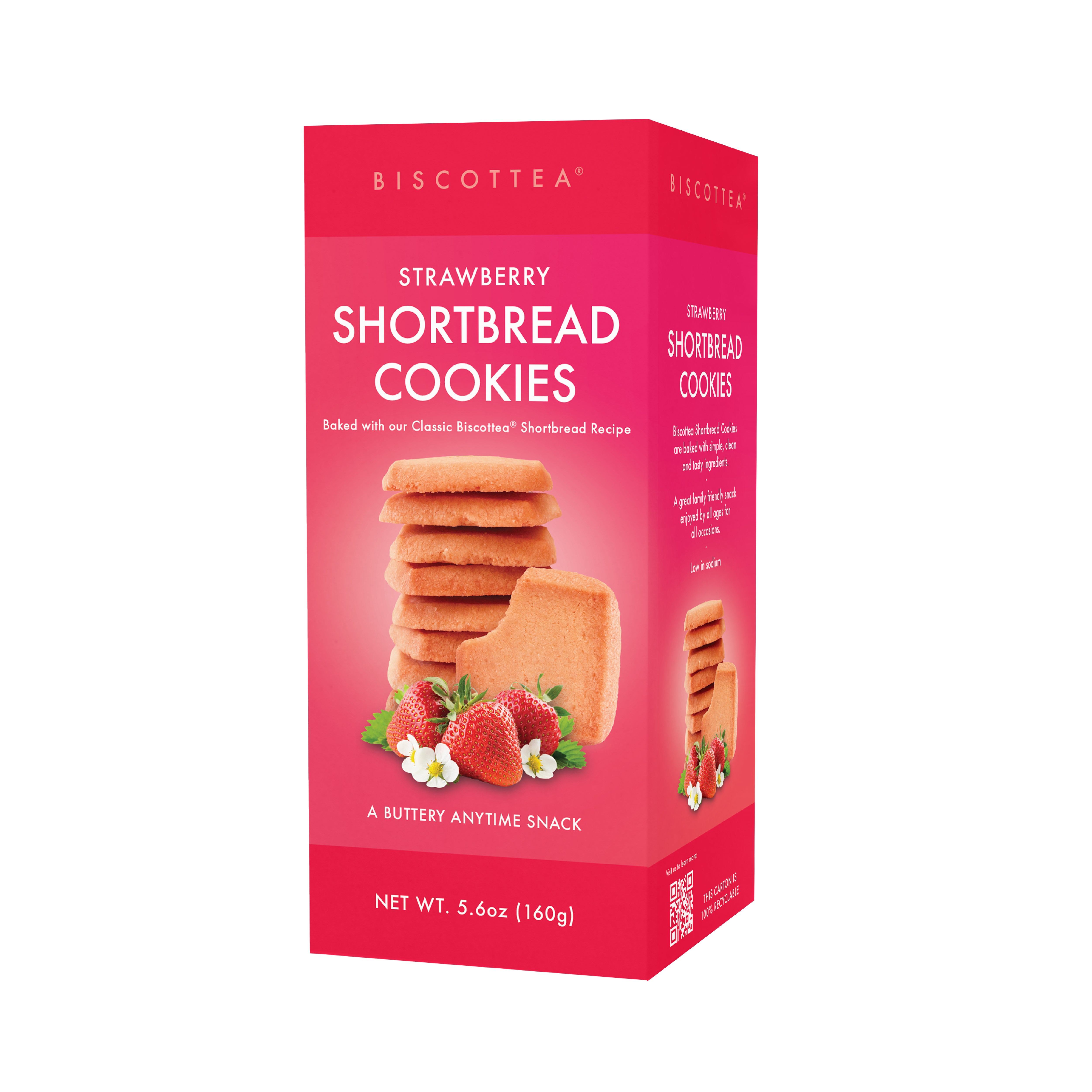 Strawberry Shortbread Cookies - Retail Box 6ct – BiscotteaBaking