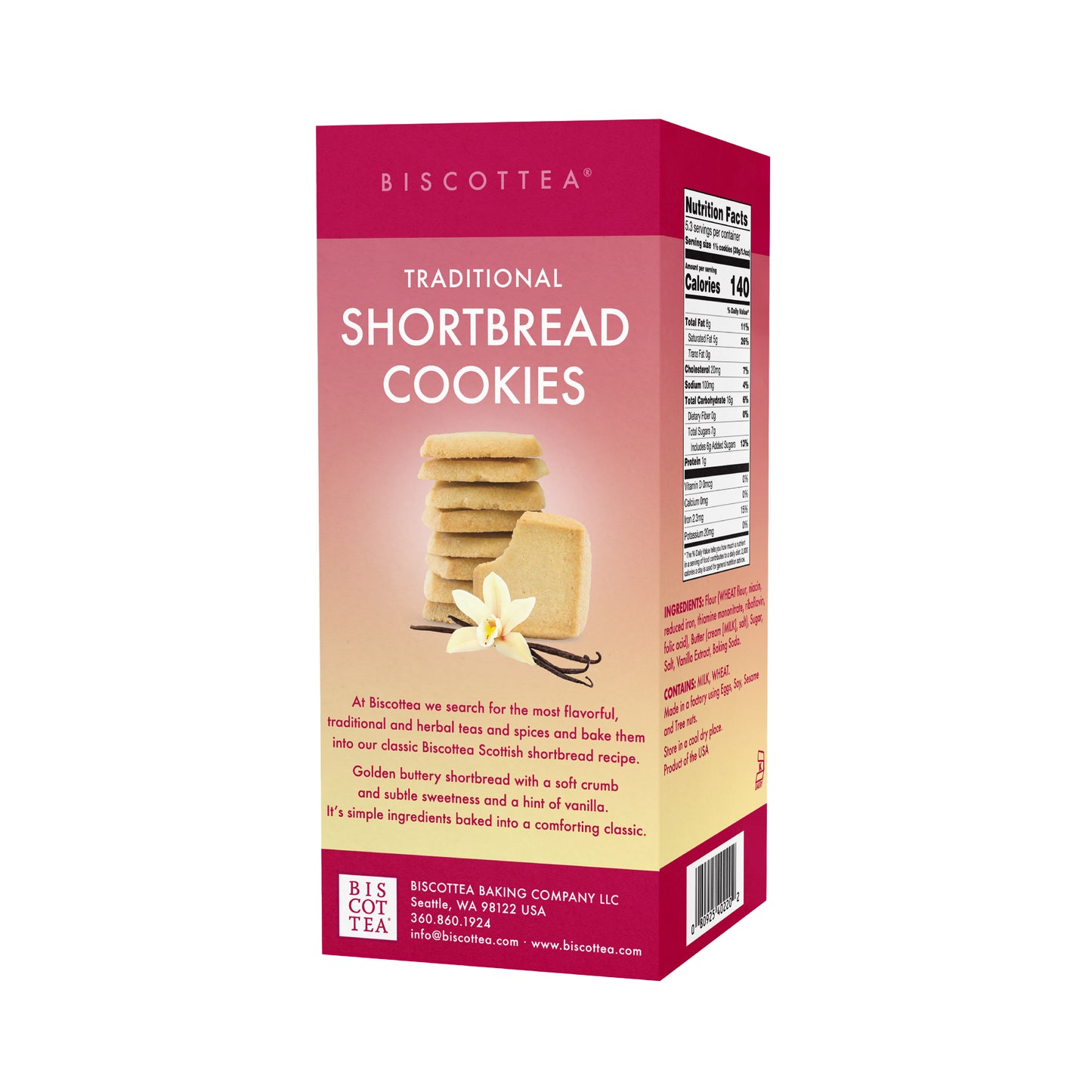 Traditional Tea Time Shortbread Cookies - Retail Box - 6ct