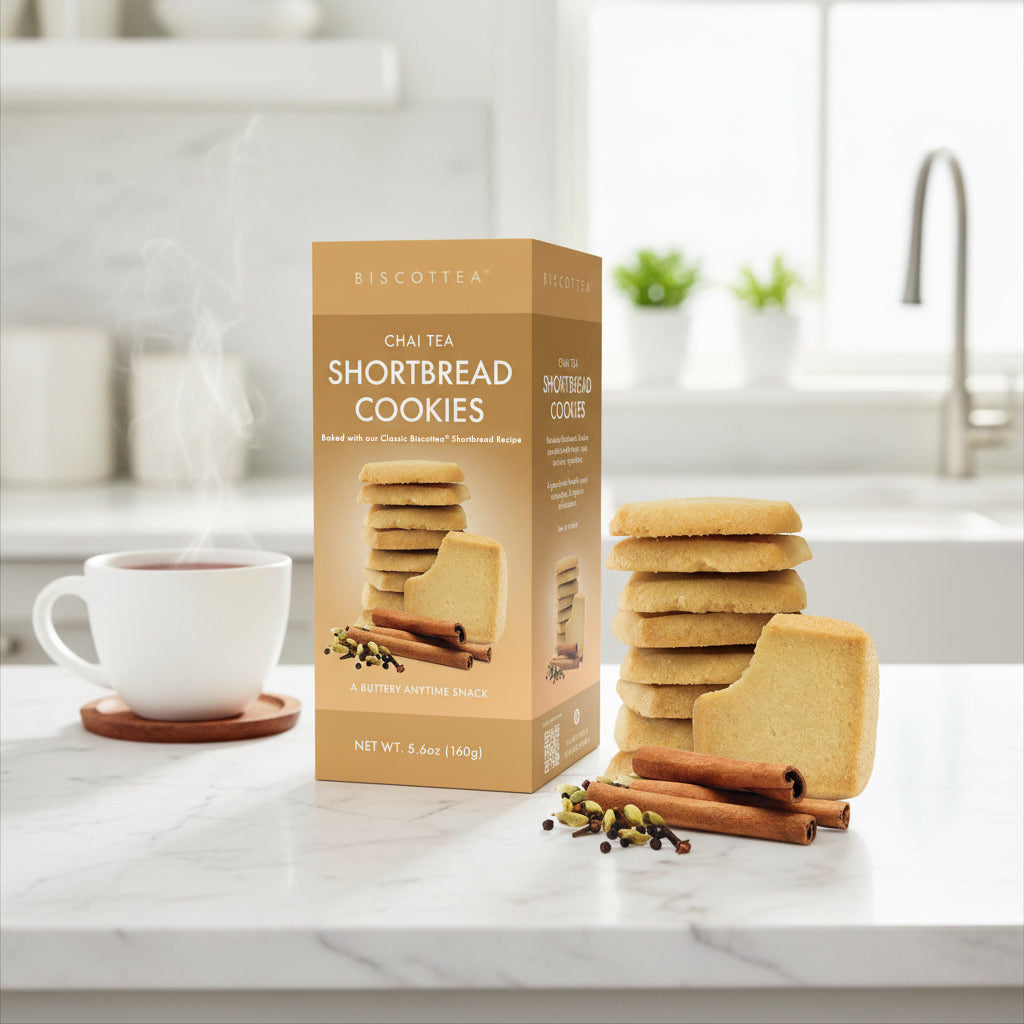 Chai Tea Shortbread Cookies - Retail Box - 6 ct