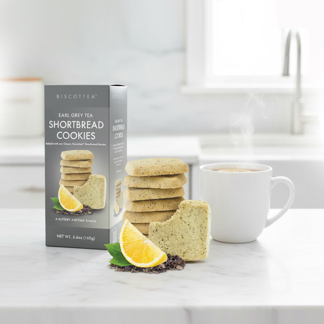 Earl Grey Tea Shortbread Cookies - Retail Box - 6ct