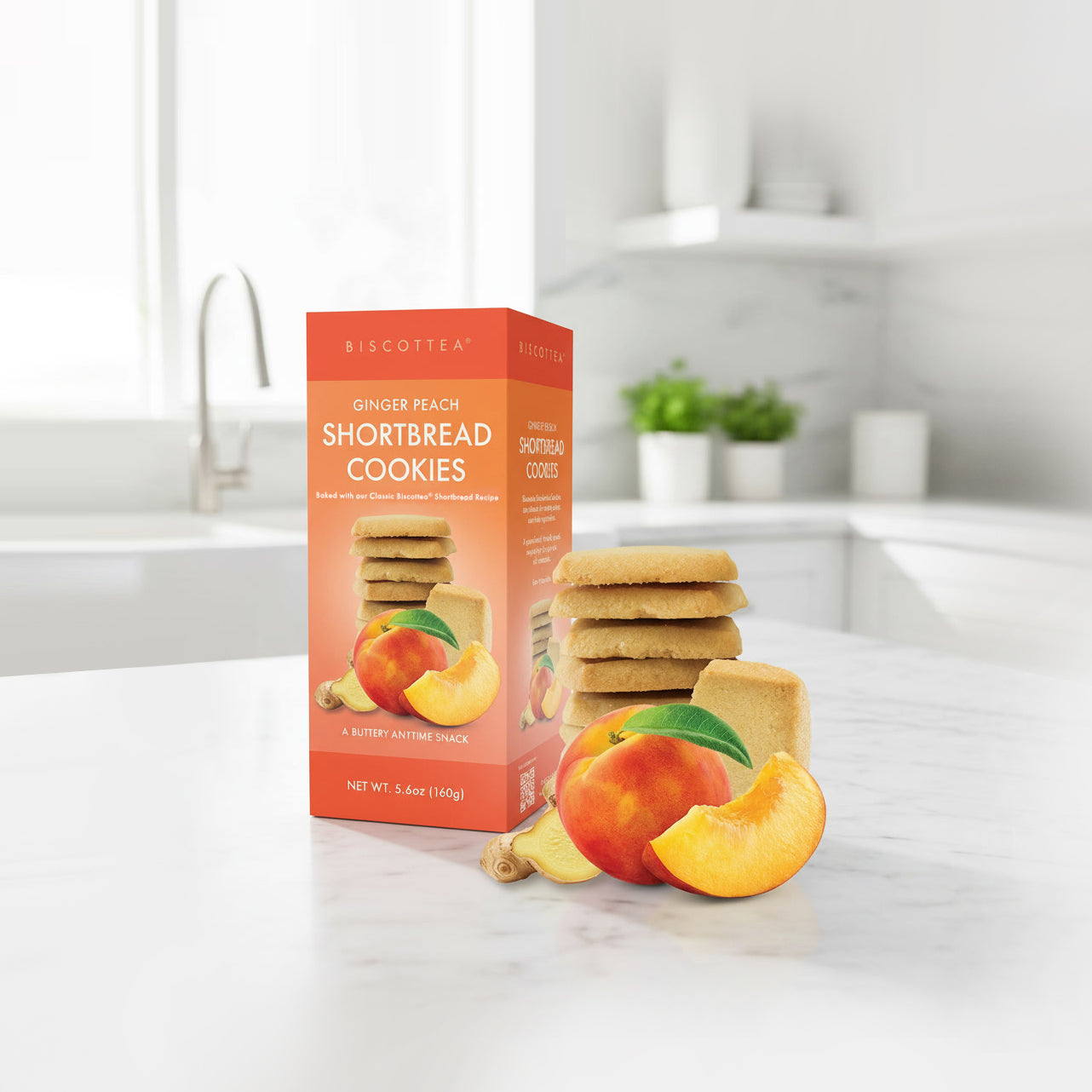 Ginger Peach Shortbread
