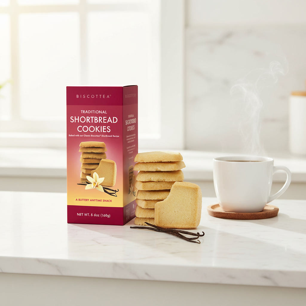 Traditional Tea Time Shortbread Cookies - Retail Box - 6ct